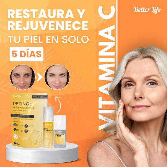 BEAUTY PACK - PARCHES  FACIALES + SPRAY VITAMINA C + VOLUMINIZADOR DE LABIOS DE REGALO